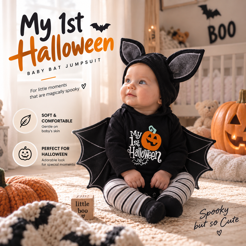 Baby Halloween Bat Costume By Linello
