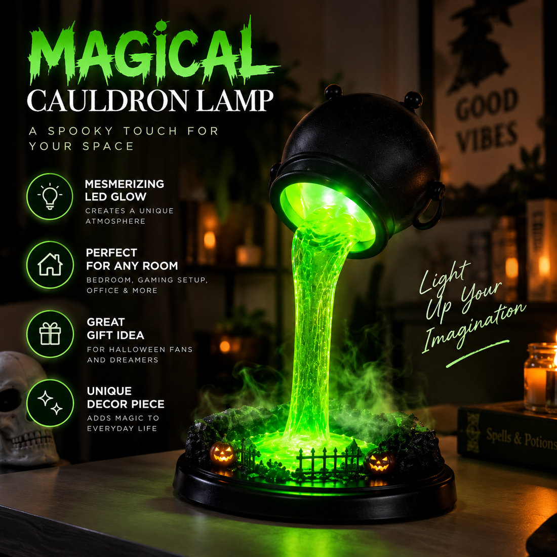 Witch Cauldron Lamp By Linello